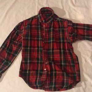 Polo plaid shirt M 12-14 boys